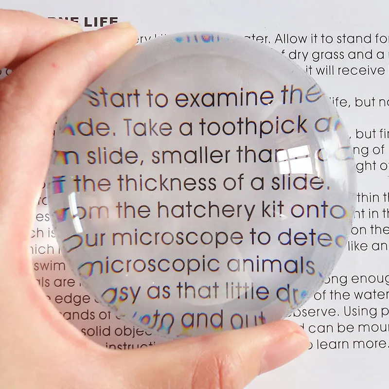 100mm Large Magnifying Glass Dome - Crystal Paperweight & Reading Aid