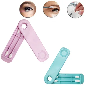 

Reusable Cotton Swab Cosmetic Silicone Buds Swabs Sticks Double-headed Recycling For Cleaning Makeup 2pcs/Box