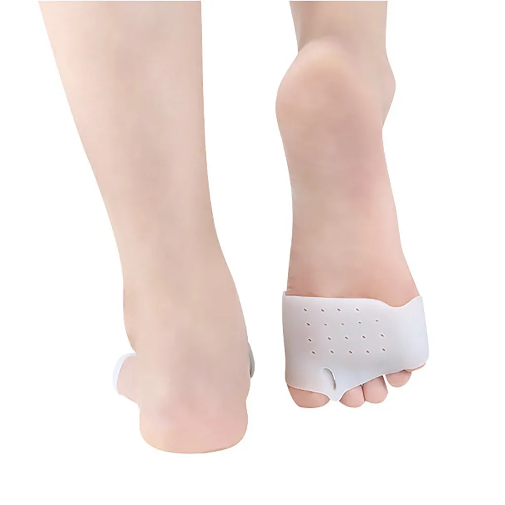 Toe Spacer Toe Divider For Therapeutic Relief White Silicone Gel Forefoot Pads Breathable Foot Care Soft Protector Elastic Oct