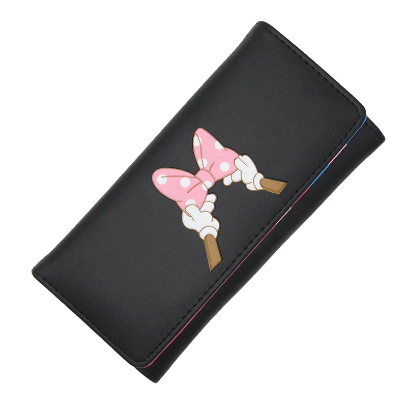 Women Wallet Handbags Purses Id-Holder Money-Coin Carton-Bow Printing Design Lady Brand