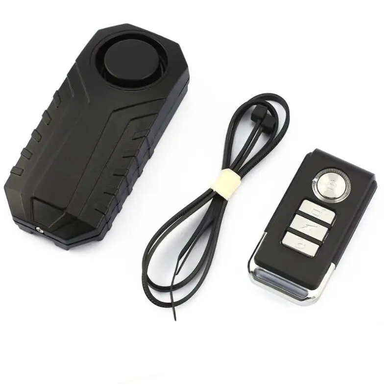 113dB Loud Wireless Bicycle Anti-theft Alarm Waterproof Door/ Window Vibration Alarm Intelligent Remote Control Alarm Sensor