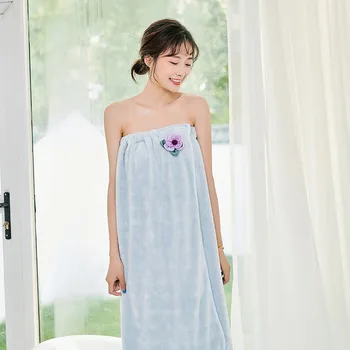 

Women's bath towel can wear wrapping bath towel, and household bath skirt can absorb water