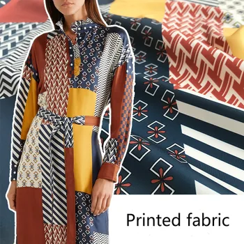 

Fashion Week printed fabric meter brand digital printing fabric fashion dress handmade DIY fabric wholesale cloth