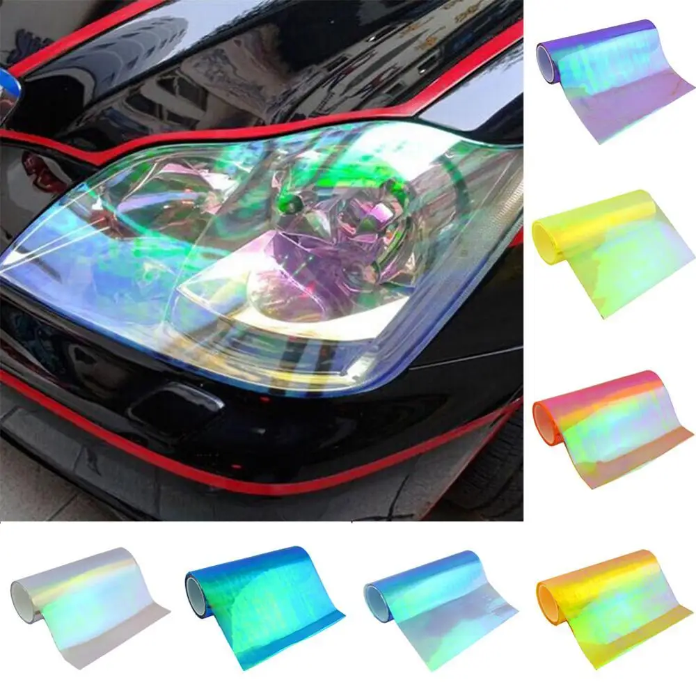 Shiny Chameleon Auto Car Styling Headlights Taillights Translucent Film Lights Turned Change Color Car Film Stickers