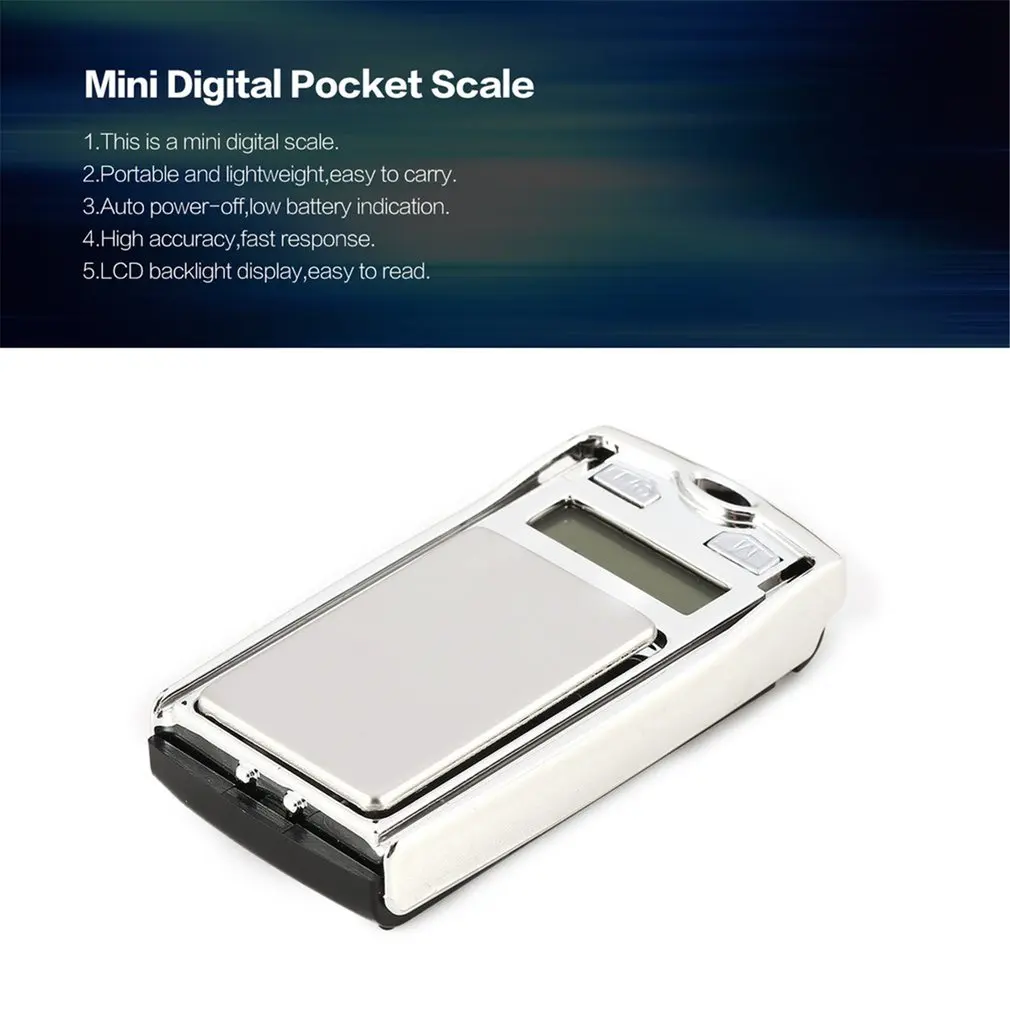 

Mini Digital Pocket Scale 100g 0.01g Precision g/dwt/ct Weight Measuring for Kitchen Jewellery Gold Tare Weighing