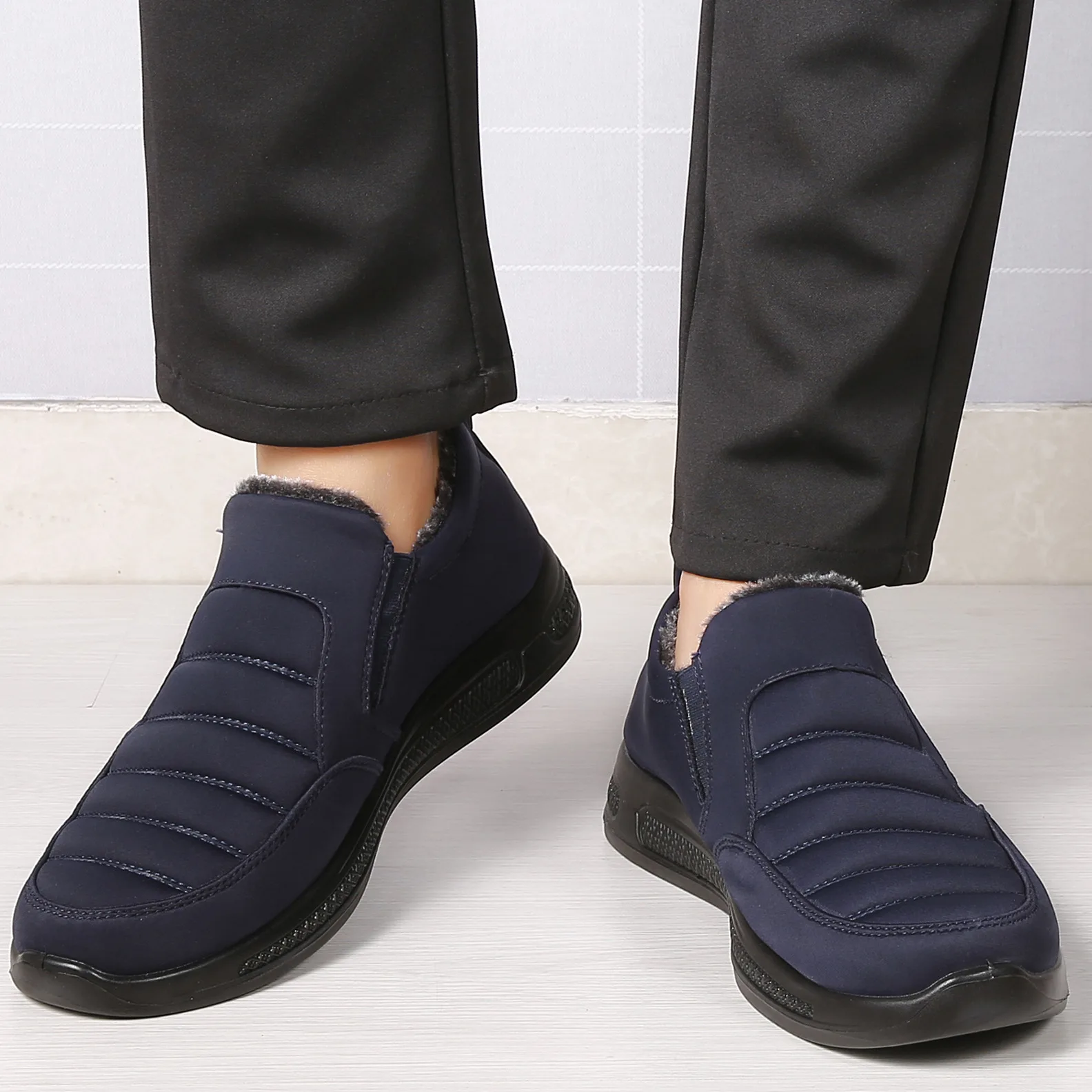 Men Snow Boots Winter Plush Warm Men Motorcycle Boots Non-slip Male Ankle Boots Waterproof Autumn Man Work Shoes boots men