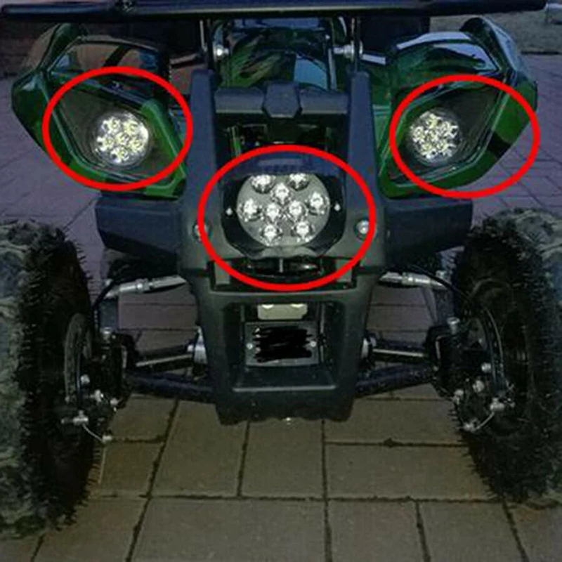 Светодиодный светильник для головы мотоцикла 3600LM Точечный 12V 9 светодиодный