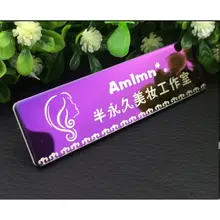 70X20 мм нержавеющая сталь Бизнес Имя тег ID бейдж держатель Персонализированные лазерной гравировкой с булавкой для персонала