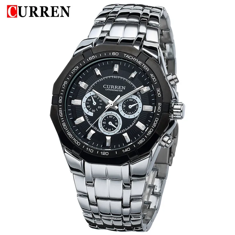Relogio Masculino Mens Watches Top Brand Luxury Curren Watch Full Steel Quartz Wristwatches Fashion 8084 watch men sports