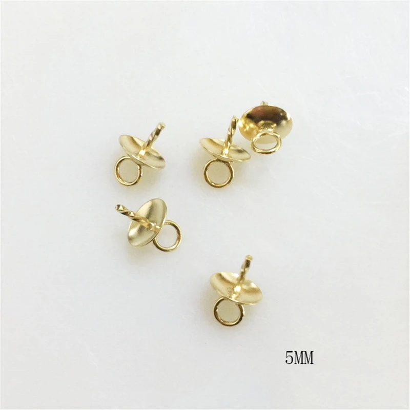 Echte 14K Gold gefüllt Cup Twist Peg Tropfen 3MM/4MM/6MM Gold Bead Cap Gold gefüllt Schmuck Erkenntnisse DIY Zubehör – Detail 20