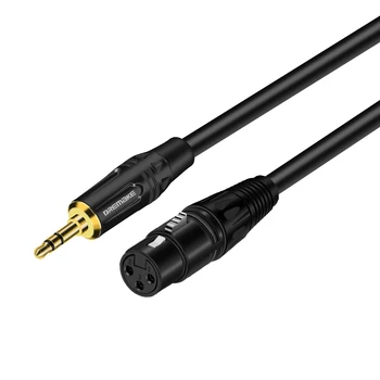 

Jack 3.5MM 1/8 Inch to XLR Male to Female Cable, XLR 3 Pin to Aux Cord for Smartphones, Laptops, Powered Speaker, Mixing Console