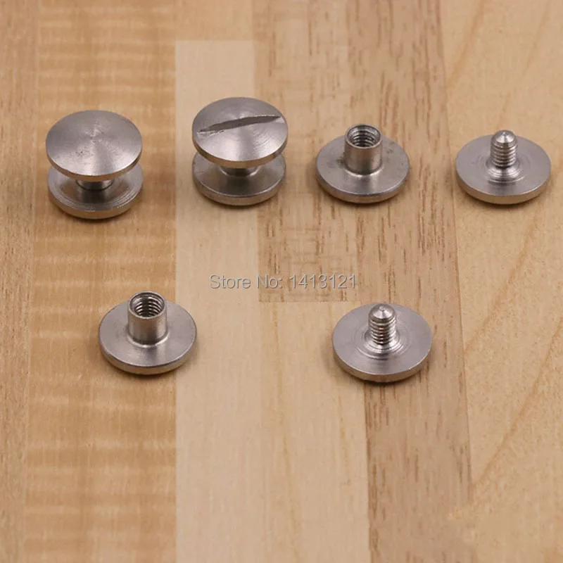 Дуги Стиль Нержавеющая сталь бумажник сумка Чикаго винт ремня с заклепками