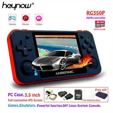Heynow rg350p sistema linux retro console de jogos ps1 emulador de jogo hdmi-compatível com vídeo jogador de jogos handheld 3.5