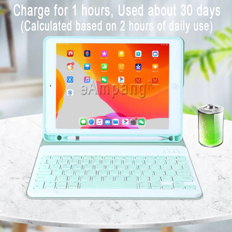 Keyboard Case for iPad 10.2 7 7th 8 8th 9 9th iPad Air 3 Air 4th Pro 11 Pro 10.5 9.7 5th 6th Mini 6 5 4 3