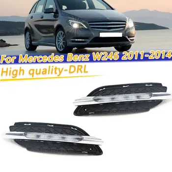 

COOYIDOM 2pcs For Mercedes Benz W246 B class B180 B200 2011-2014 LED DRL Daytime Running light With yellow turn signal function