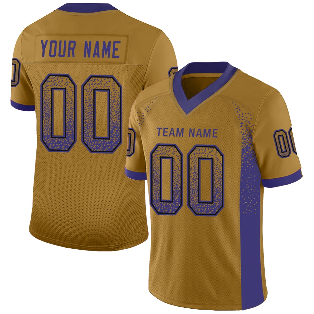 Top Quality Football Jersey Sew Team Name/Number Athletic Ployester Practice Short Sleeve Shirts for Boy/Girl/Kids Birthday Gift