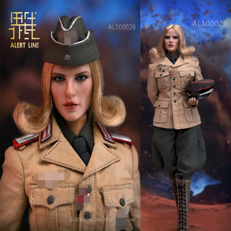 

Full Set 1:6 AL100026 Afrika Female Officer Action Figure With Head Body Toys Collectible