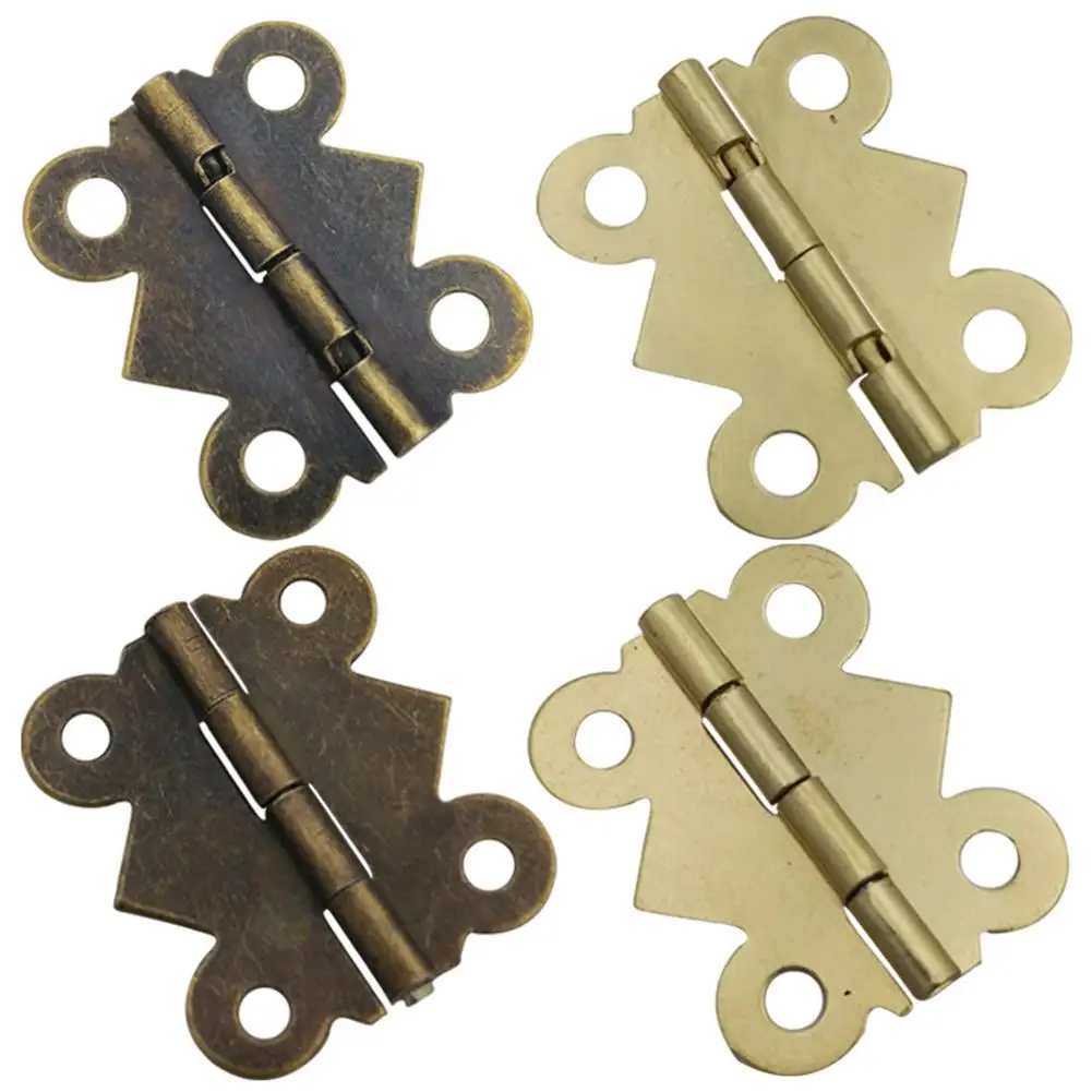 10pcs Mini Butterfly Door Hinges 20mm x17mm Bronze Cabinet Drawer Jewellery Box Decorate Hinge For Furniture Hardware | Обустройство