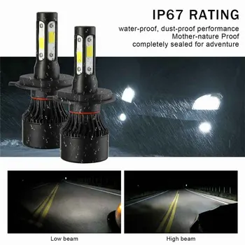 

2pcs Universal Mini H7 LED Car Headlight 26000LM 6000K Lamp IP65 Waterproof Fog Lights Bulbs 360 Degree Light Car Accessories