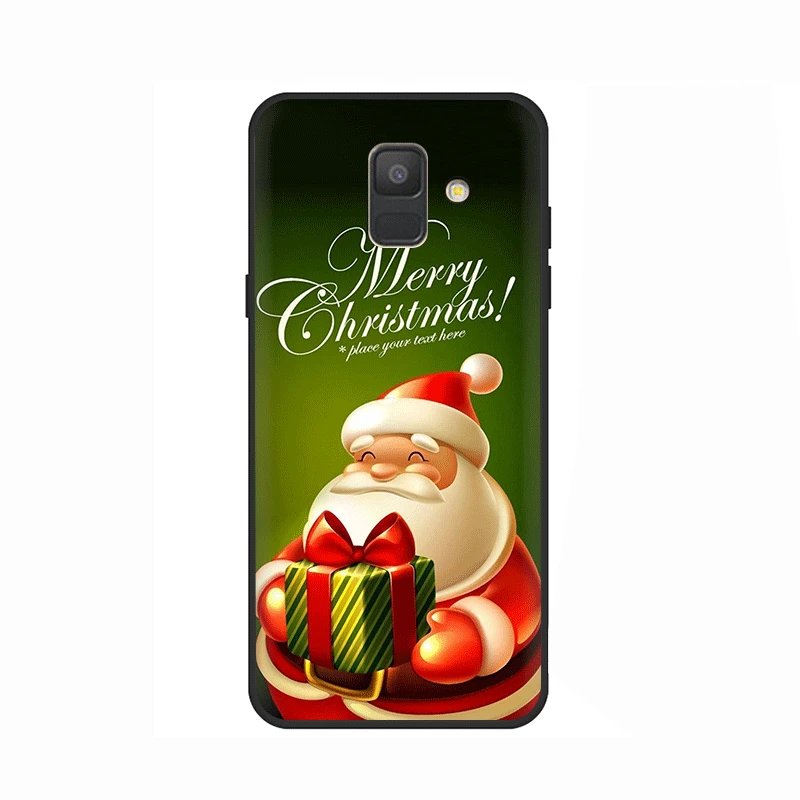 Счастливый год Счастливого Рождества Мягкий силиконовый чехол для телефона для samsung GaLaxy A3 A5 A6 A7 A8 A9 A10 A30 A40 A50 A70 J6 - Цвет: B6