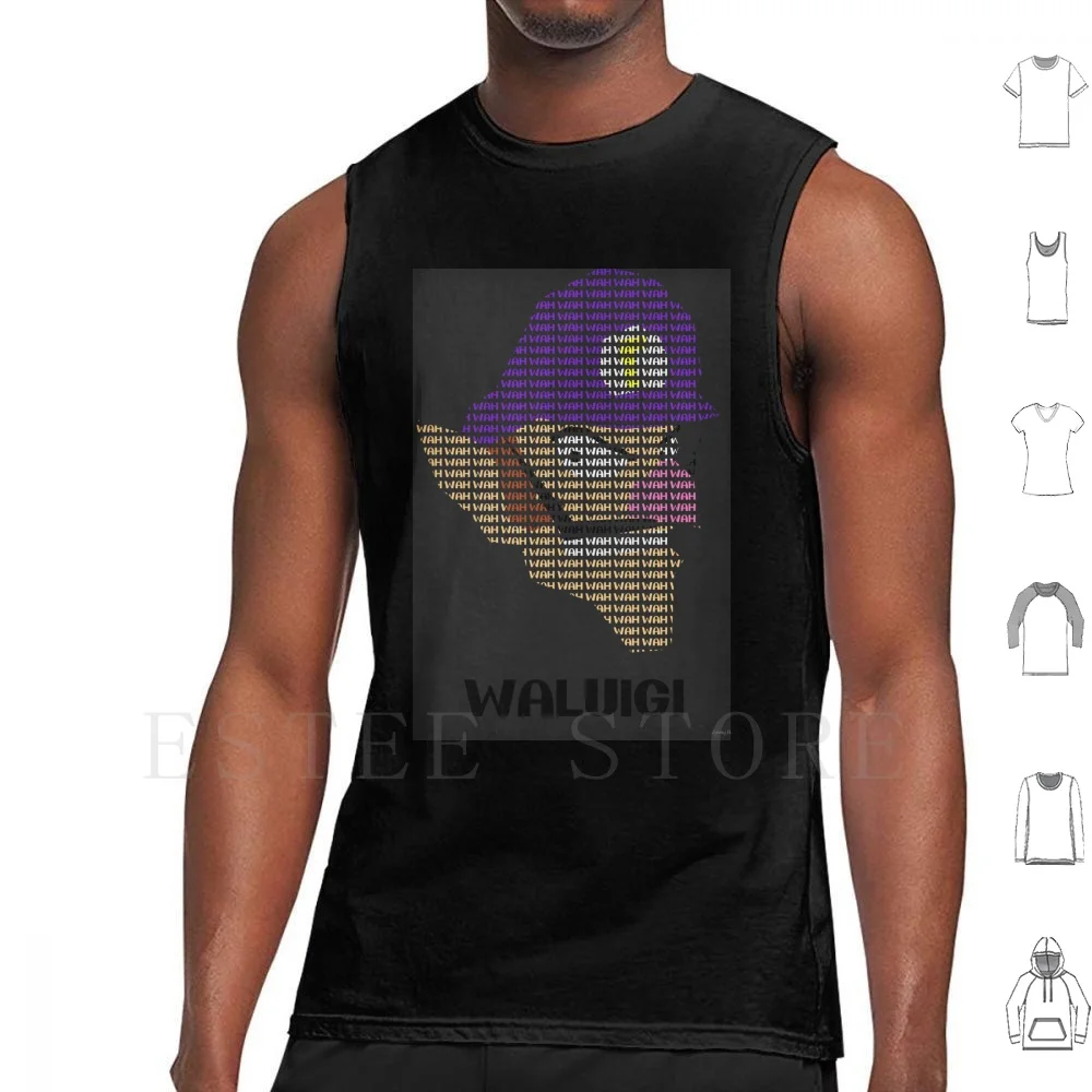 Wah-Waluigi Canotte Gilet Senza Maniche Wah Waluigi Gaming Nerd