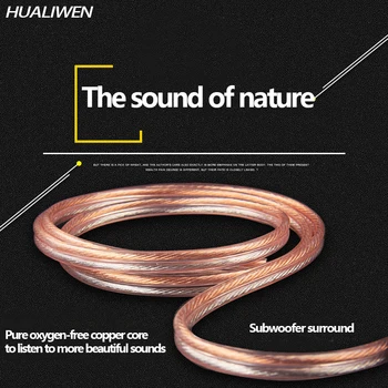 

DIY Loud Speaker Cable Hi-Fi Audio Line Cable Oxygen Free Copper Speaker Wire for Amplifier Home theater KTV DJ System