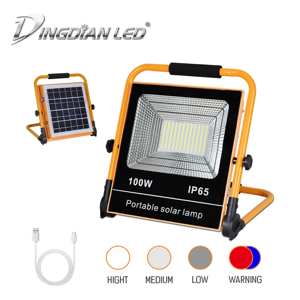 Solar Oplaadbare Led Overstroming Licht 50 W/100 W Draagbare Solar Straat Lamp Waterdicht Outdoor Solar Spot Light Waarschuwing led Powerbank Solar Oplaadbare Led Overstroming Licht 50 W/100 W Draagbare Solar Straat Lamp Waterdicht Outdoor Solar Spot Light Waarschuwing led Powerbank