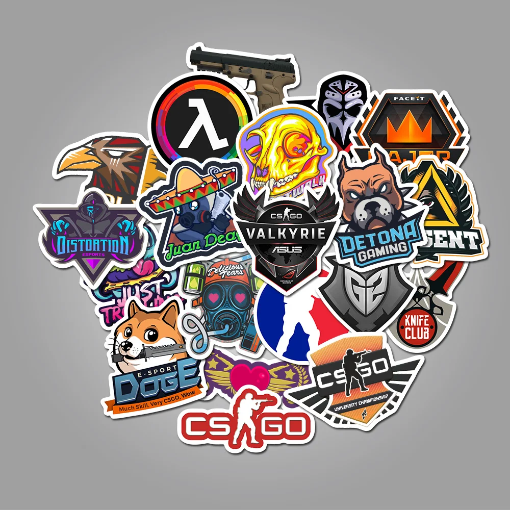 50 шт./упак. CS GO наклейки на мотоцикл мультфильм наклейка для ноутбука забавные