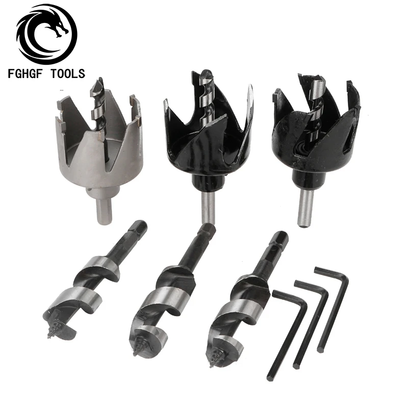 

FGHGF High Quality 54mm Ball Shape Door Lock Installation Kit Hole Saw Opening Drill Set Cutter Auger Bit Woodworking Parts
