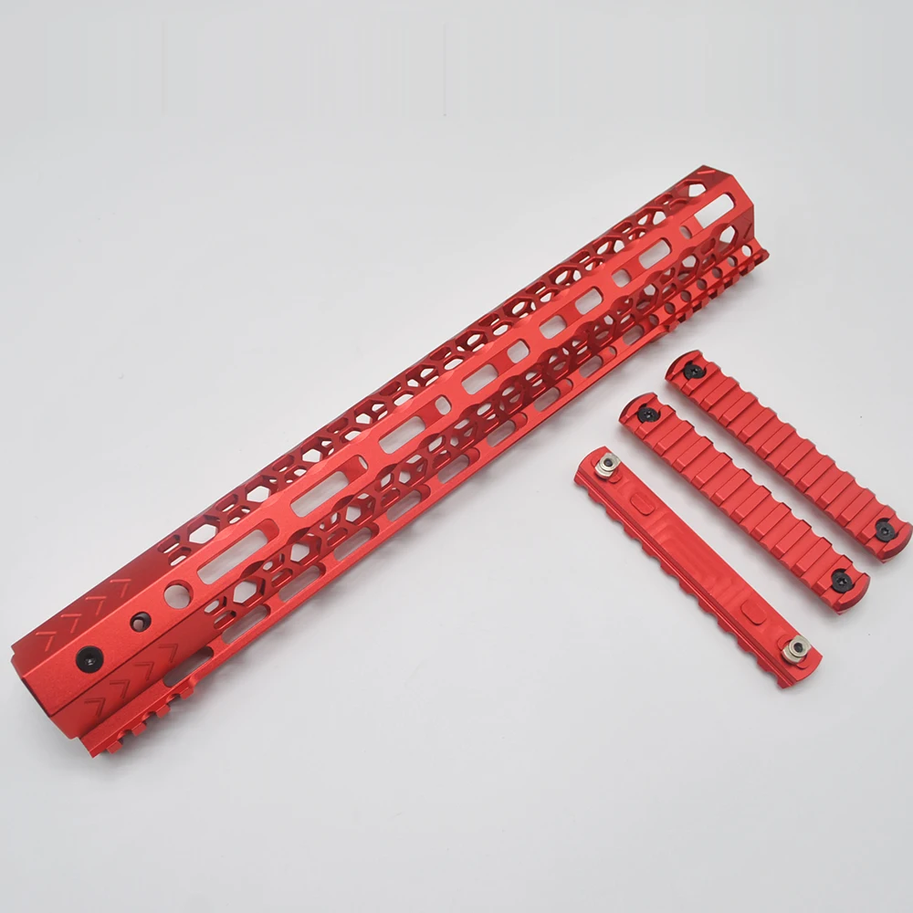 Aplus 7 ''9'' 10 ''12'' 13. 5 ''15'' уникальный дизайн M-lok Handguard реечное трубчатое цевье система крепления с 3 шт M-lok Rail Sections_Red