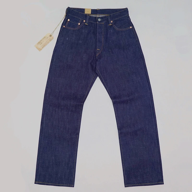 Боб DONG Винтаж 16oz жесткая джинсы линия кромки джинсовые штаны свободного кроя