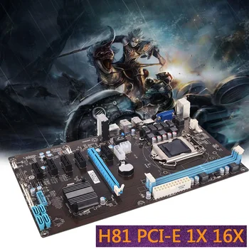 

Black Mining Motherboard Computer Integrated Graphics Miner H81 6GPU PCI-E 1X 16X BTC Extender Card Riser Extender Riser Card