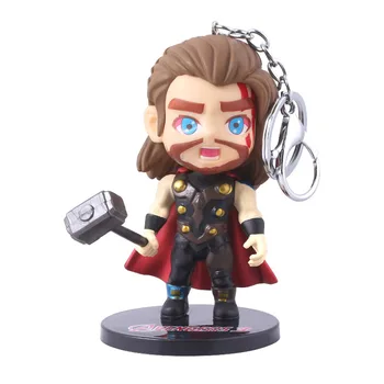 

Iron man figure Rotating Keychains Keyring Avengers thor Batman Captain men women fashion Jewelry Accessories