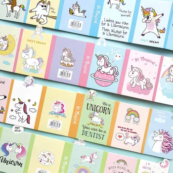 

Lovely Cute Unicorn Party 6 Folding Memo Pad N Times Sticky Notes Memo Notepad Bookmark Gift Stationer