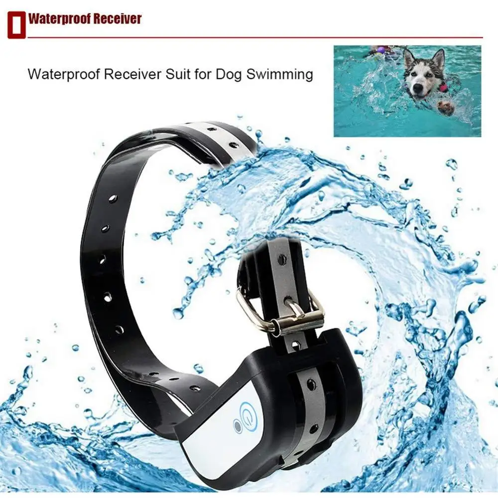 2 in 1 Wireless Electric Pet Dog Fence 4 Working Modes Dog Training Collars Waterproof Rechargeable Pet Electric Collar pet dog training collar