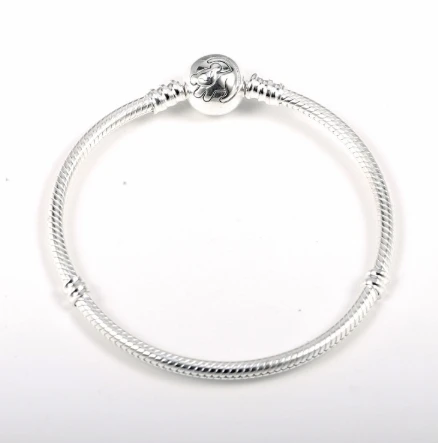 Новинка, 925 пробы серебряный браслет с подвеской в виде змеи, браслет с подвеской из бисера, модное ювелирное изделие