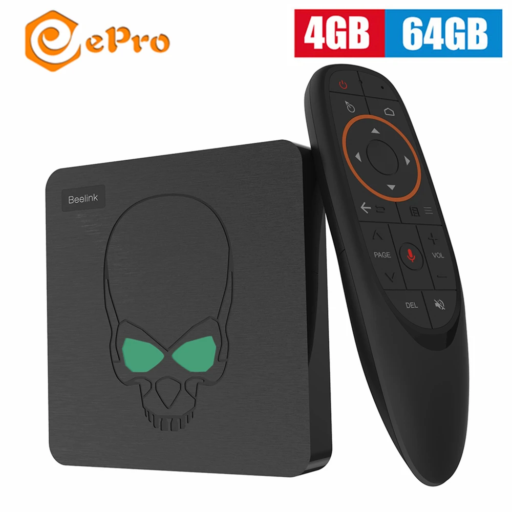 Beelink GT King Amlogic S922X Android tv Box 4 Гб 64 9 0 Голосовое управление 2 4G 5 8G wifi BT 1 USB 3 1000
