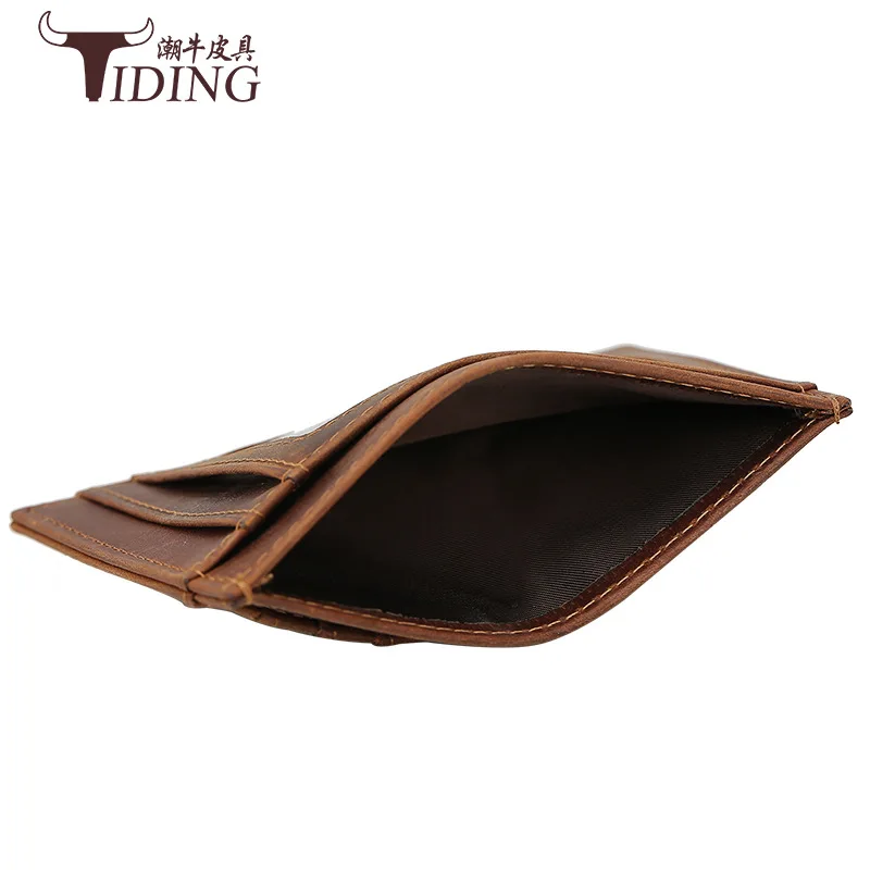 

Tiding New Style Simple-Style Genuine Leather RFID Antimagnetic Body Hugging Wallet Horse Leather Casual Wallet Card Bit More Ca