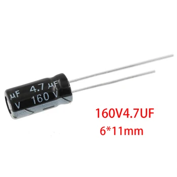 

20PCS Higt quality 160V4.7UF 6*11mm 4.7UF 160V 6*11 Electrolytic capacitor