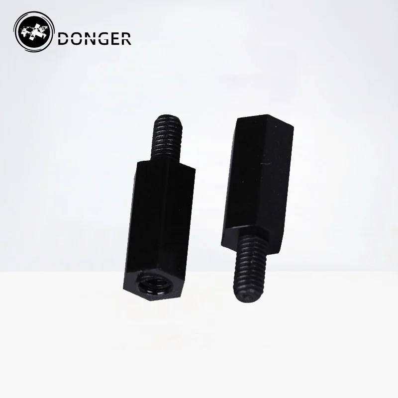 50Pcs M2*L+5mm M2.5/M3/M4*L+6mm Thread Black Spacing Screw Plastic For PCB Motherboard Fixed Nylon Standoff Spacer Pillar NL16 |