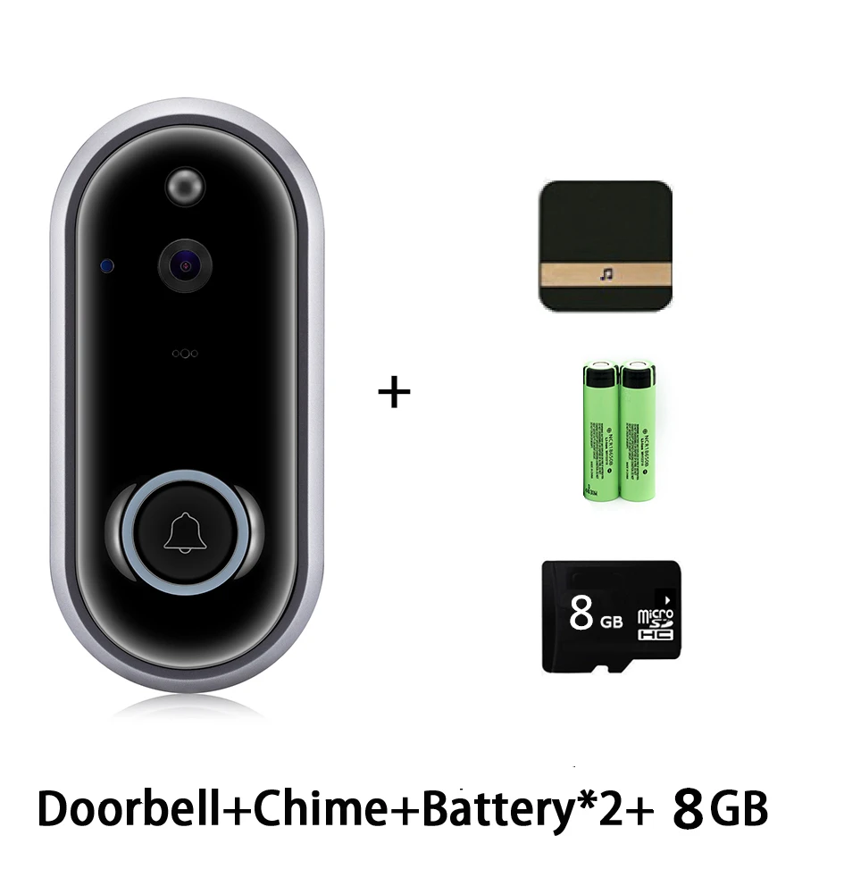 Option 4 SNOSECURE видео дверной звонок монитор домофон 720P камера безопасности дверной телефон двухстороннее аудио ночное видение беспроводной домофон дверной Звонок - Цвет: Option 4