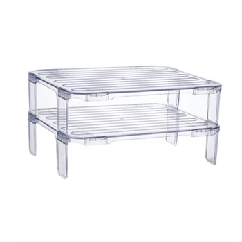 

2Pcs Multi-Layer Kitchen Storage Rack, Refrigerator Inner Shelf Transparent Storage Rack