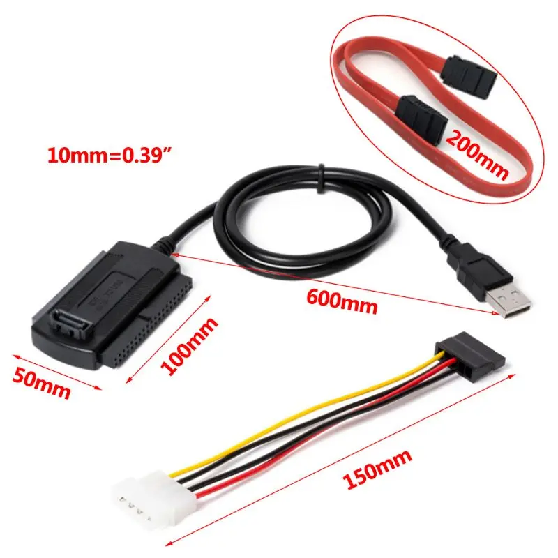 3 шт./компл. SATA/PATA/IDE to USB2.0 конвертер кабель адаптер конвертер для 2,5/3,5 ''жесткий диск Аксессуары 667C