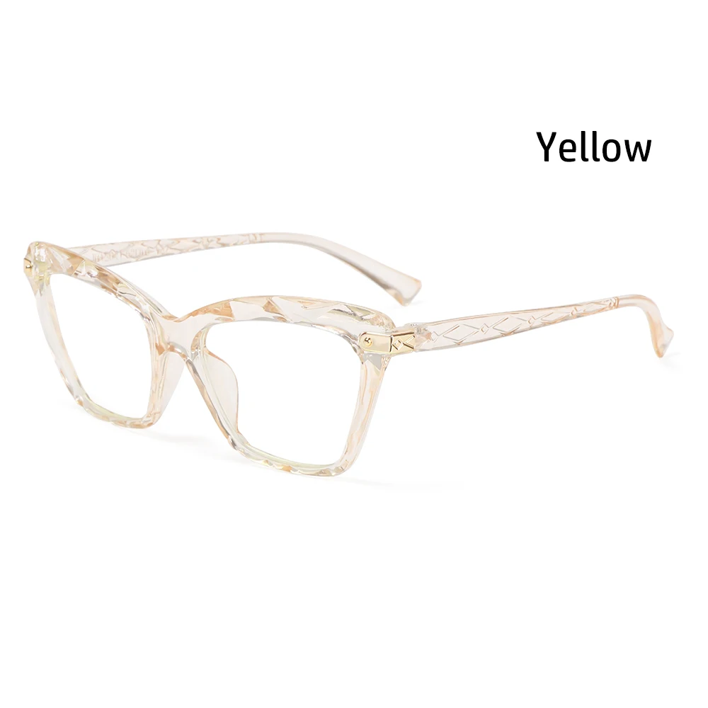 2021 Square Women Reading Glasses Oversized Frame Anti Blue Light Cat Eye Eyeglasses Trending Design Optical Computer Glasses prescription blue light glasses Blue Light Blocking Glasses