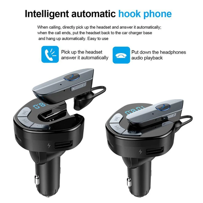 Автомобильный fm-передатчик Bluetooth MP3-плеер с поддержкой гарнитуры TF карта USB зарядное устройство UY8
