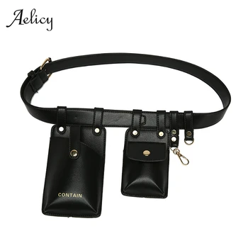

Aelicy Women Waist Bag Fashion Leather Waist Belt Bag Crossbody Chest Bags Fanny Pack Small Phone Packs Shoulder Strap Pocket
