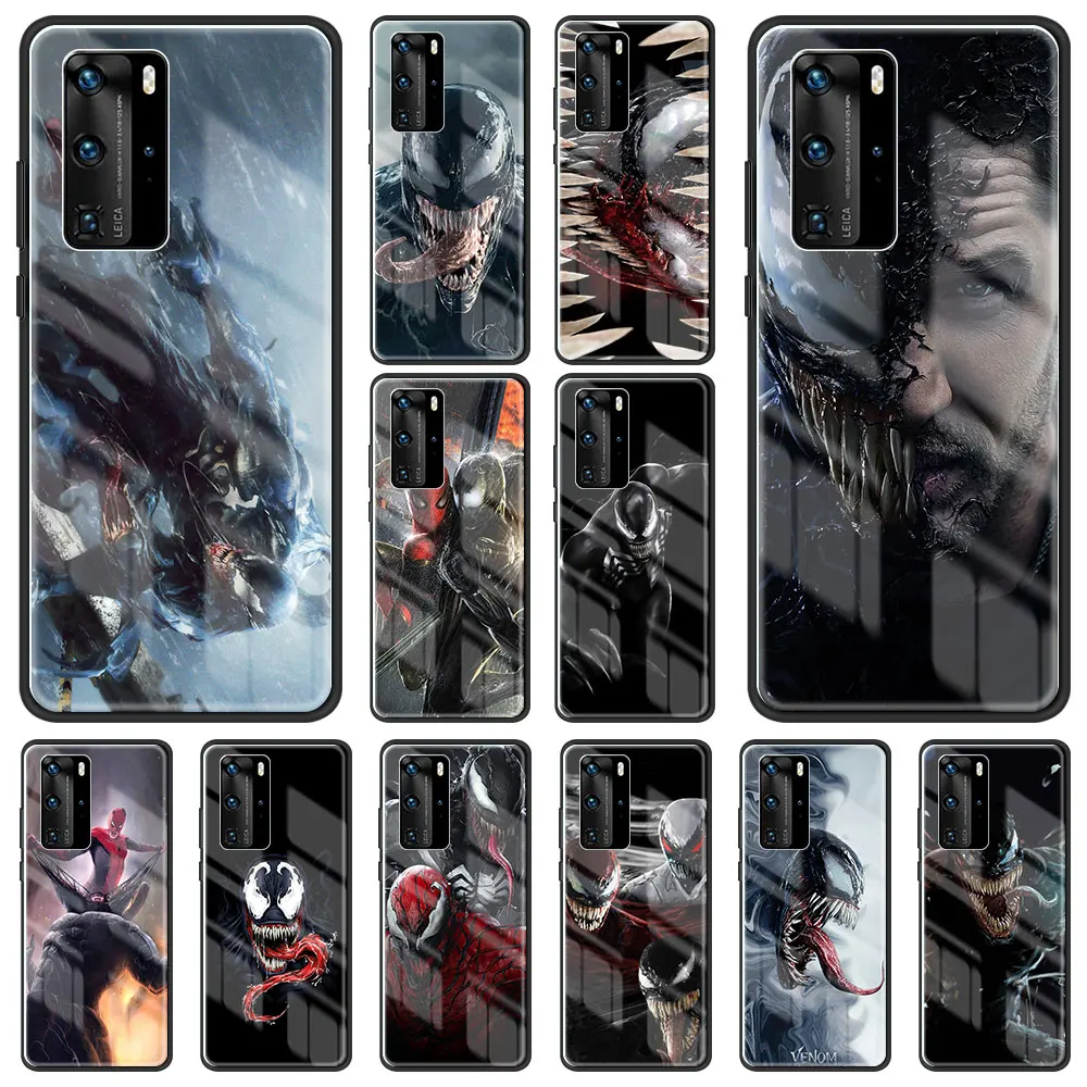 Стеклянный чехол с Веном для Huawei P30 Lite P40 Pro + P20 P10 P Smart Z Y6 Y7 2019 Y6p Y8s Y8p Y9a | Мобильные