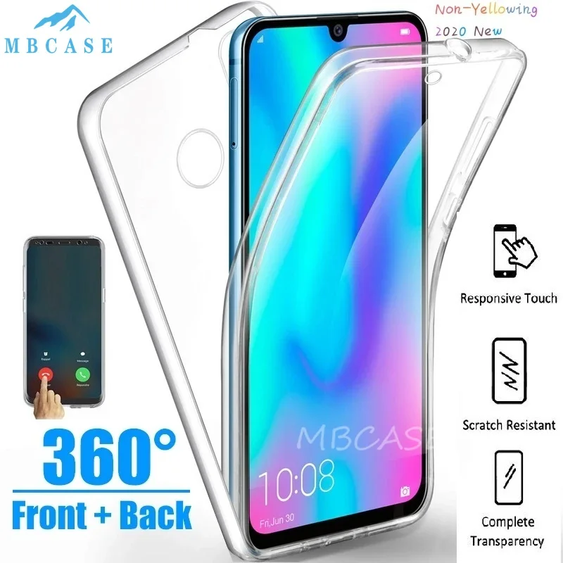 Чехол с полным корпусом 360 градусов для Huawei Nova 5T 3i 6SE 7i 7SE двойная Прозрачная крышка