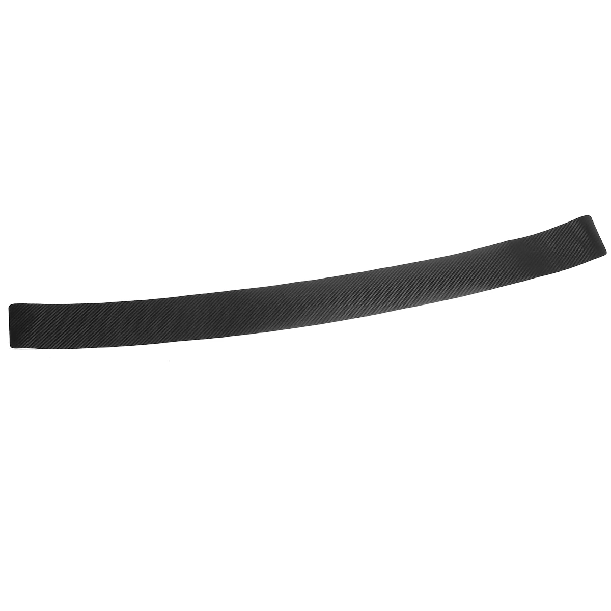 3D Black Carbon Fiber Style Trunk Sill Plate Sticker Car Rear Door Step Decoration Cover Decal With Scraper