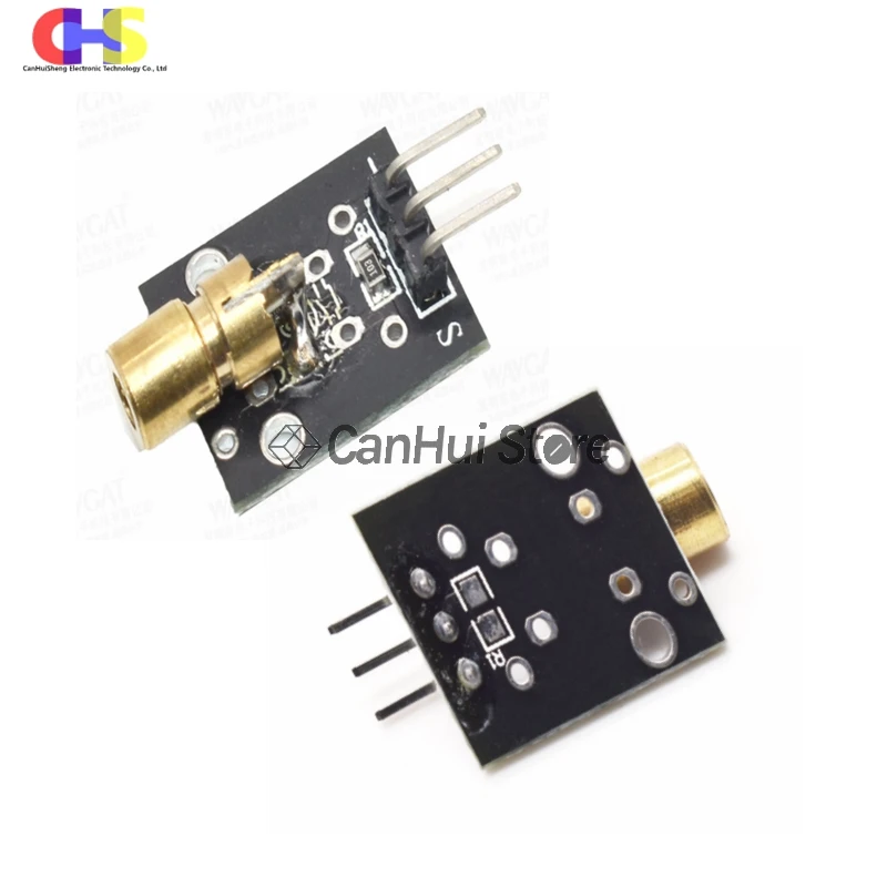 KY-008 3pin 5V 5mW 650nm Red Laser Transmitter Dot Diode Copper Head Module for Arduino AVR PIC DIY | Электронные компоненты и